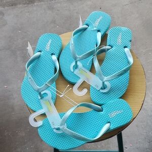 Capelli of New York Turquoise Kids Flip Flops